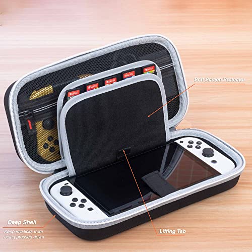 Étui rigide Nintendo Switch OLED pour ranger chargeur et éviter rayures