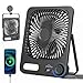 Akku Ventilator: 10000mAh 40H Tischventilator Leise mit 100 Stufen, 15s Auto-Aus LED Display, Reinigbarer Camping Ventilator mit Wandhalterung & Powerbank, USB-C Tragbarer Mini Kompaktlüfter für Reise