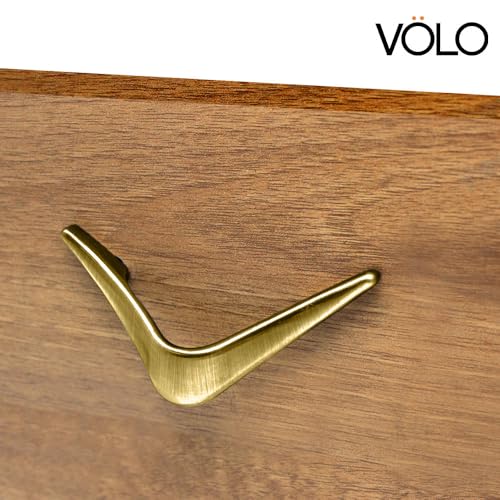 Image of VOLO V knobs for Drawers and cabinets for Home /Kitchen /Offices and Hotels - Versatile Solution for Home, Hotel, and Office Doors (Antique Brass, 4)