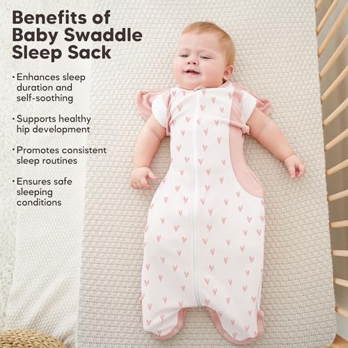 Image of Susurration Baby Sleep Sack, Self-Soothing Swaddle for Newborns, Improves Sleep, Snug Fit Helps Calm Startle Reflex, Newborn Essentials for Baby, 2 Pack, 3-6 Months, 13-19 lb