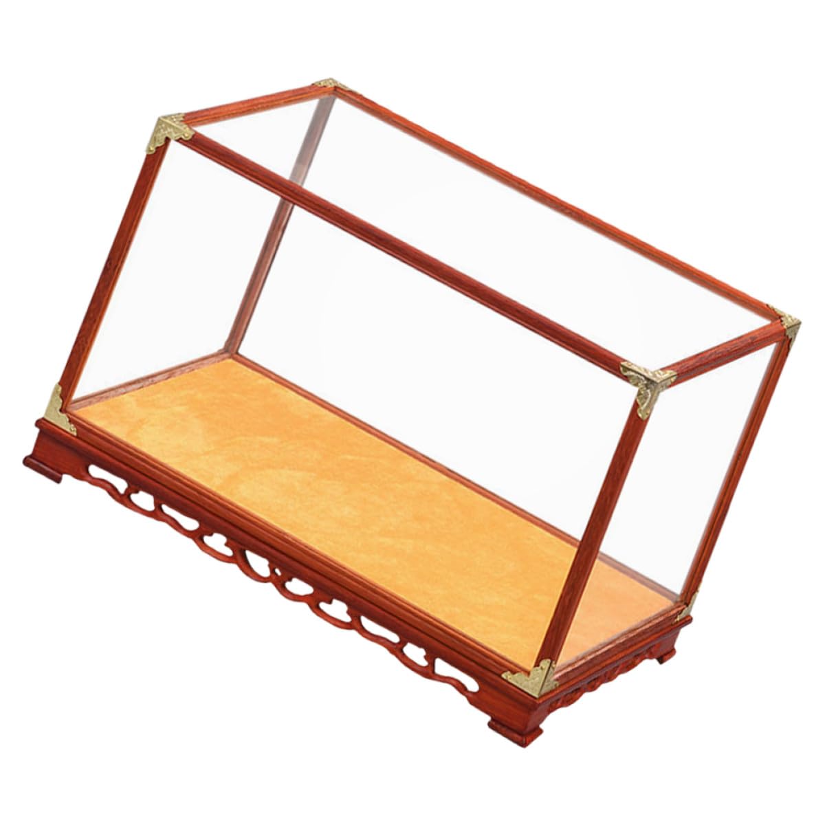 Boîte d'affichage transparente en bois FOMIYES rectangulaire pour figurines et décorations