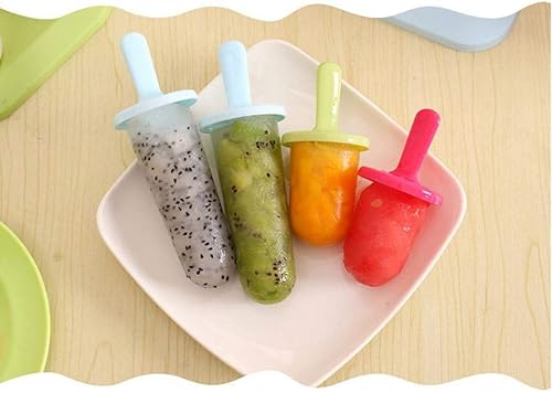 Miniatura 3 de CoscosX molde redondo para paletas con tapas, moldes para hacer helados, palitos de 6 cavidades, moldes para helado, contenedor de almacenamiento de