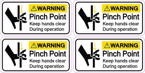 StickerTalk Warning Pinch Point Safety Stickers, 3 inches by 1.5 inches