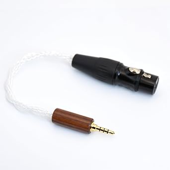 TRRS 3.5mm Male to 4-Pin XLR Female Balanced Audio Adapter 16 Cores Crystal Silver Plated Cable Wood Shell for HiFiman Player DAC HM901R HM1000