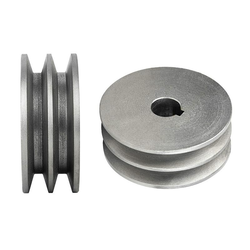 2A Double Groove Cast Iron Pulley,V-Belt Pulley,60MM 70MM 80MM 100MM 110MM 120MM A Type Belt Pulley Power Tool Accessories (OD100mmXID15mm)