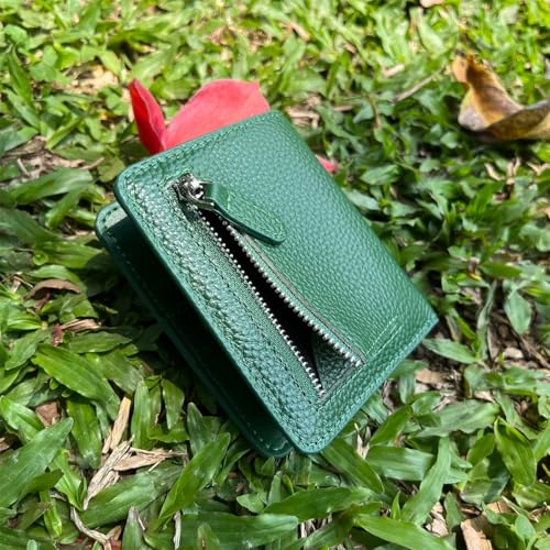 Slim Thin Bifold Wallet RFID Blocking Mini Front Pocket Wallets with ID Window GREEN3