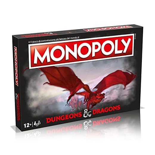 Winning Moves, Dungeons & Dragons, Monopoly, gioco da tavolo, 2-6 giocatori, 12+ anni, edizione italiana