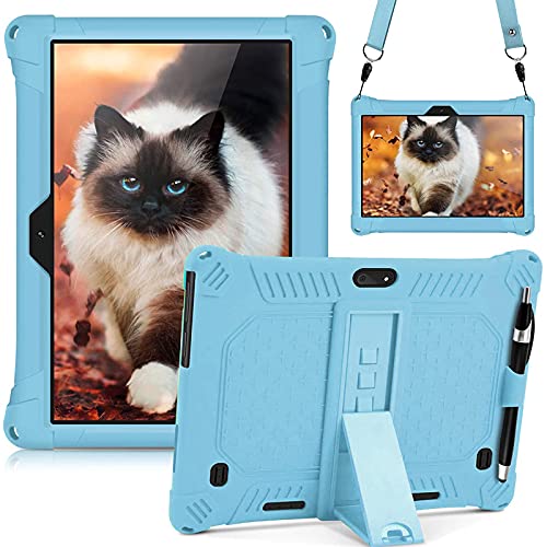 KATUMO Housse Etui Universel pour Tablette 10 Pouces Compatible Padgene 10.1, Veidoo, Pritom, Toscido, QIMAOO, YITAOERA, OYU Tablettes + Stylet + Bandoulière