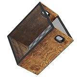 Construction robuste : fabriquée avec du métal renforcé et des supports en bois robustes, cette poubelle conserve sa forme grâce à une utilisation régulière, montrant sa durabilité sur de longues périodes