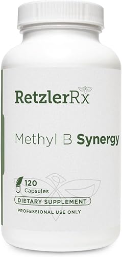 Methyl B Synergy | Soporte completo de metilación* | 120 V-Caps | Quatrefolic ® patentado como folato activo de 5-MTHF | B12, B6 y B2 + betaína HCL