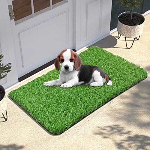 Findosom Artificial Grass, 30 X 18 Inches Fake Grass for Dogs, Professional Artificial Grass Turf Lawn for Door Mats DIY Home Garden Patio Indoor Outdoor Decoration