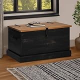 Photo Gallery teenpull baule halden nero, 91 x 48 x 47 cm, in legno di pino massiccio, robusto contenitore per giocattoli, coperte, cuscini Photo Gallery teenpull baule halden nero, 91 x 48 x 47 cm, in legno di pino massiccio, robusto contenitore per giocattoli, coperte, cuscini
