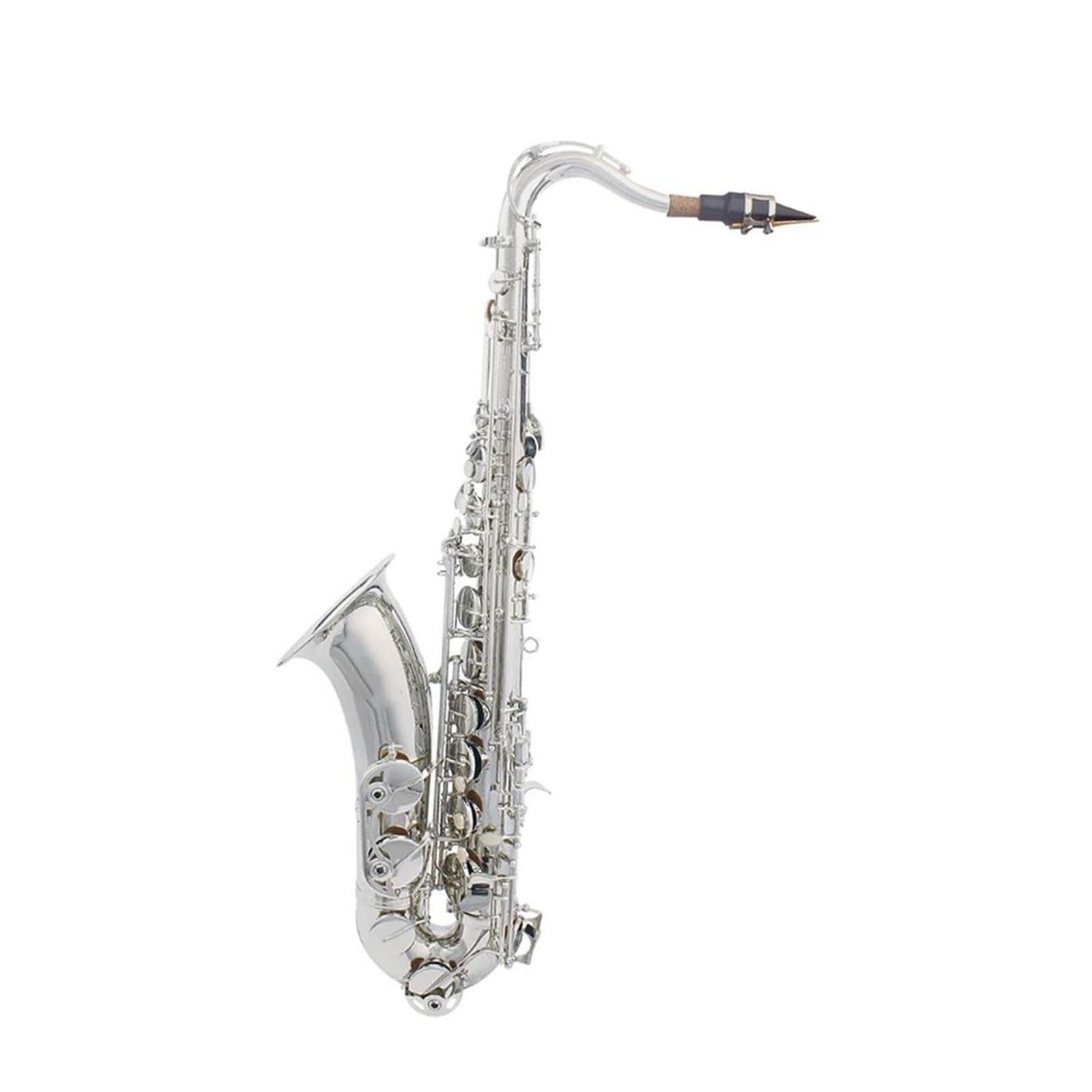 Sassofono Professionale Strumento sassofono tenore in argento Accessori professionali Sassofono tenore in Sib per principianti Bande da suonare