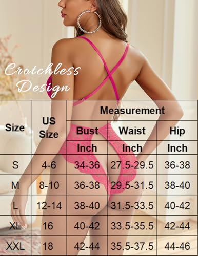 Image of Avidlove Sexy Lingerie for Women Lace Teddy Lingerie One Piece Lingerie Bodysuit