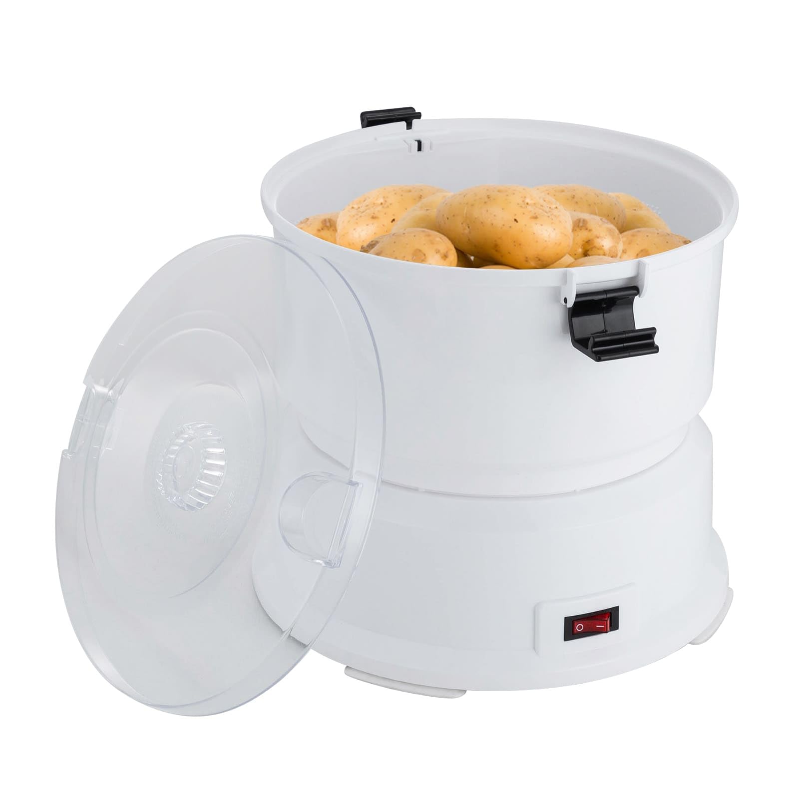 Éplucheur de Pommes de Terre Électrique 85 W, Épluchage Rapide 2 à 4 Minutes, Grande Capacité 0,8 kg, Pour Cuisines, Restaurants, Fast-foods (P01)