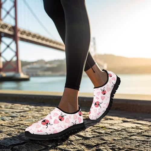 Howilath Women's Loafers & Slip-on Trekking Shoes Black Sole Running Sneakers Breathable Hands Free Shoes3