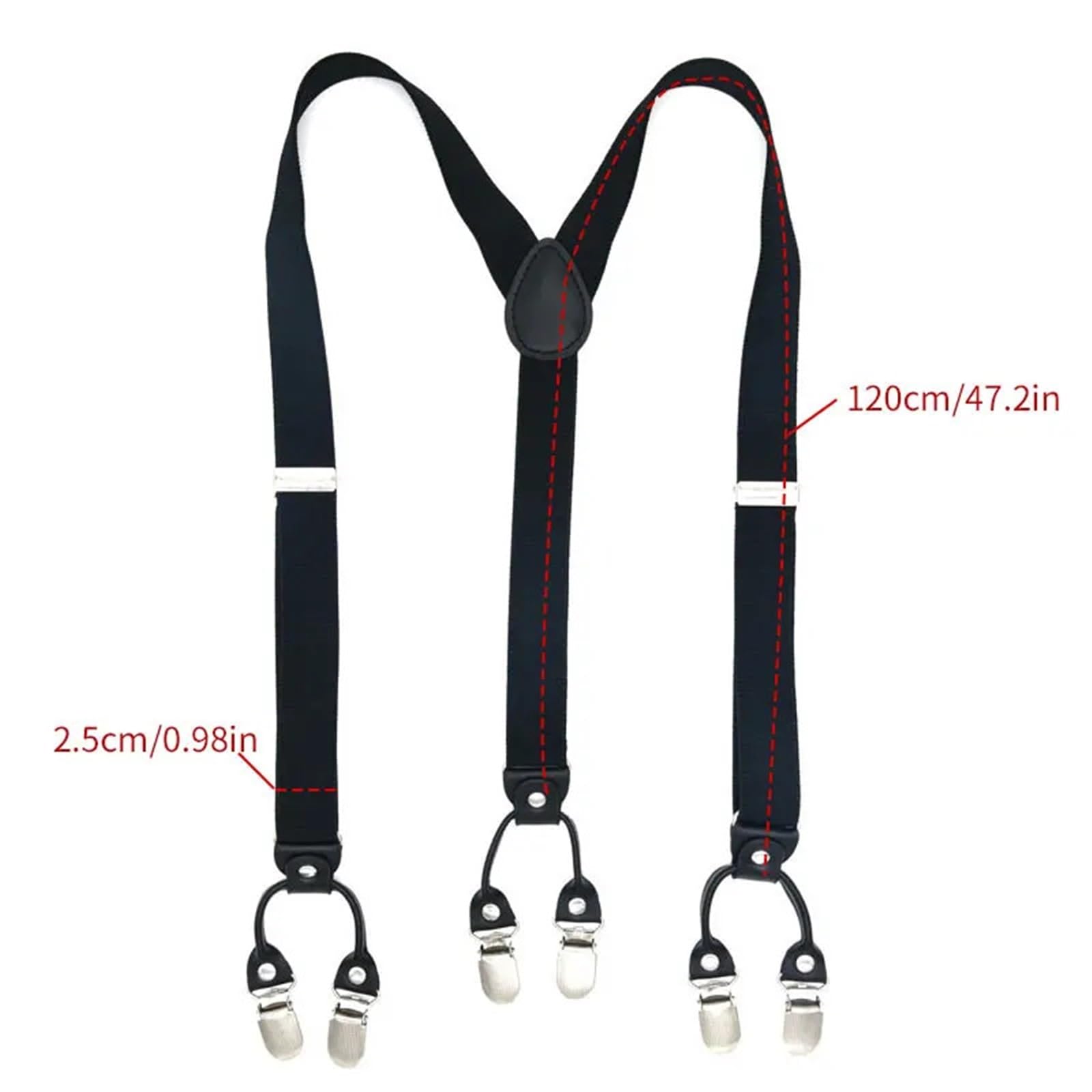 Tirantes for adultos, correa de hombro elástica ajustable, tirantes negocios for boda en forma Y con seis clips para trajes y ropa formal
