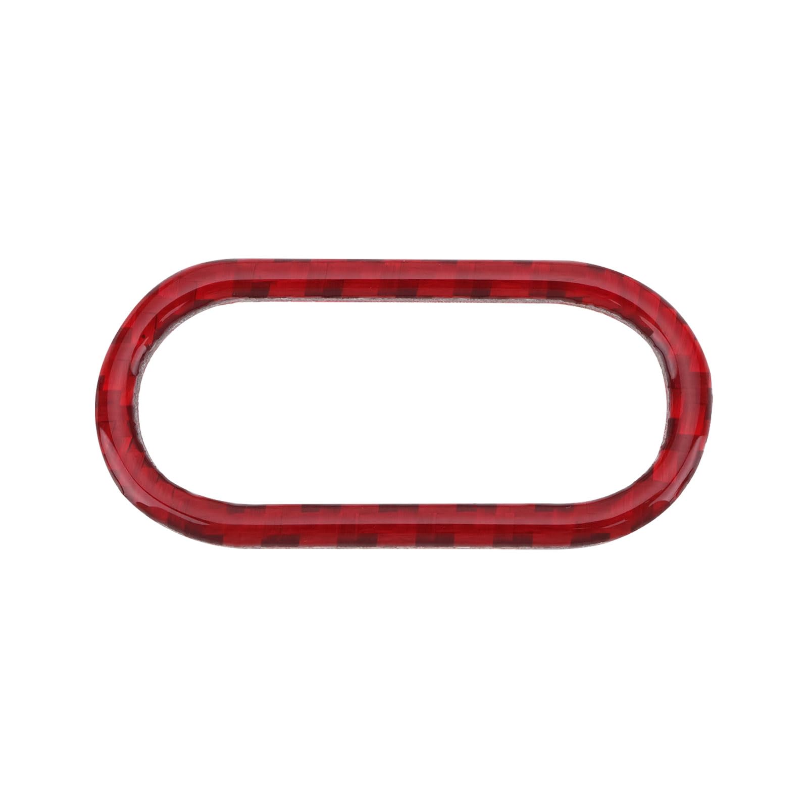 Car Carbon Fibre Interior Warning Light Button Switch Decal Cover Compatible with Mini F55 F56 F57 Red