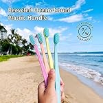 Cocofloss Cocobrush, Ultra-Soft Manual Toothbrush, Dentist-Designed, Gentle on Gums, Made from Recycled Plastic, Rainbow Set, Multipack of 4 - Image 3