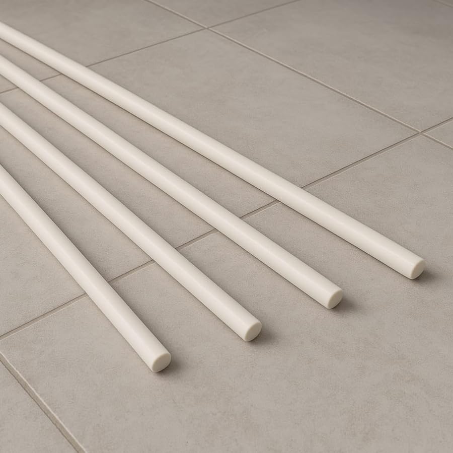 4mm Fibreglass Rods for Roman Blinds Pack of 5 with End Caps, Strong & Flexible Support Rods (45-240cm) (95cm)