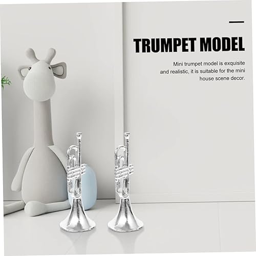 Miniatura 9 de FOYTOKI 12pcs Instrumento Musical Modelo Miniatura Mini Música Ornamento Pequeño Violín Accesorios Miniatura Saxofón Hawai Ornamento Trombón Adorno