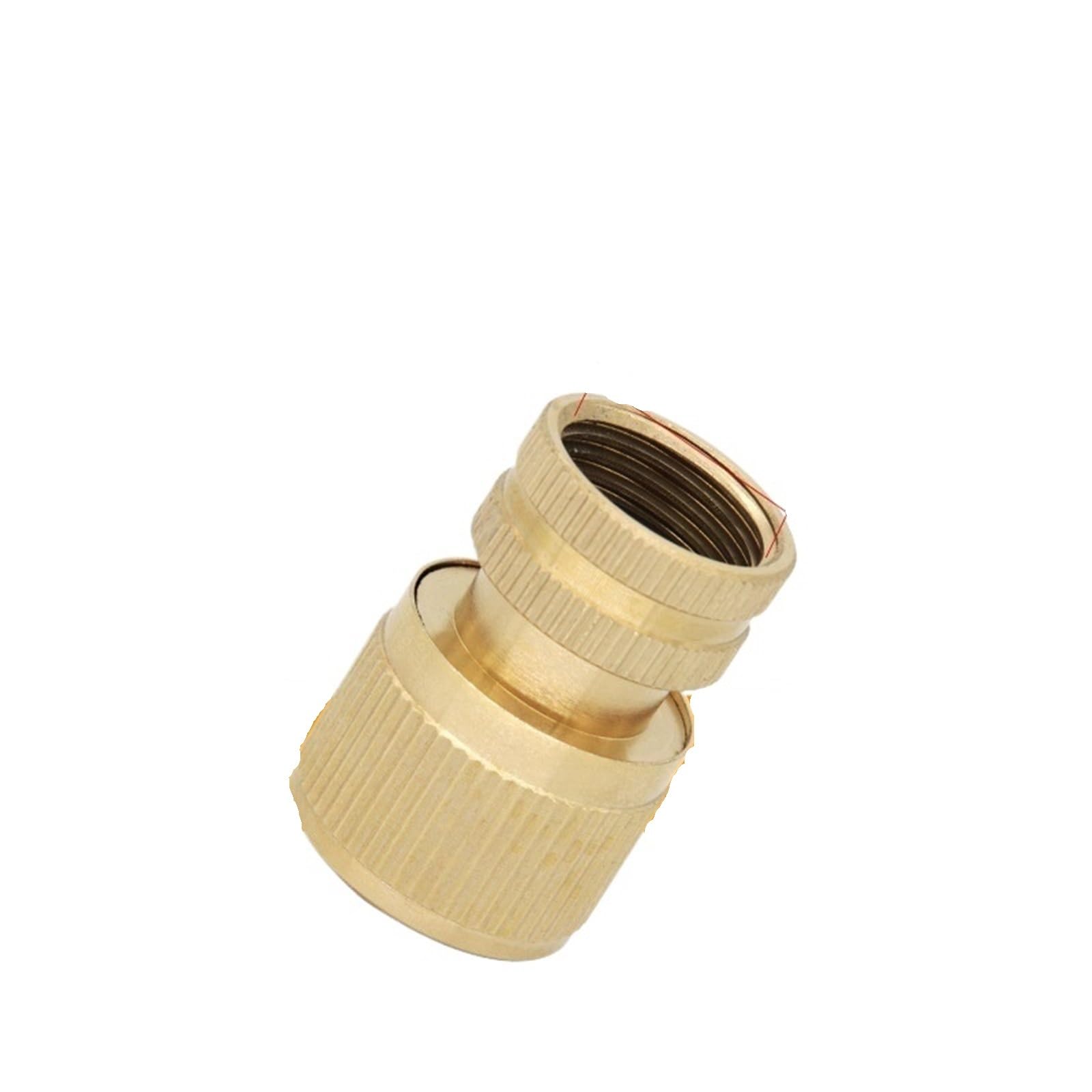 Sfoikvg Yellow Hose Connector Connector Hose 1/2 Inch Brass Garden Water Pipe Quick With Stop For Irrigation Supply Fast Connect For Outdoor Taps(Yellow)