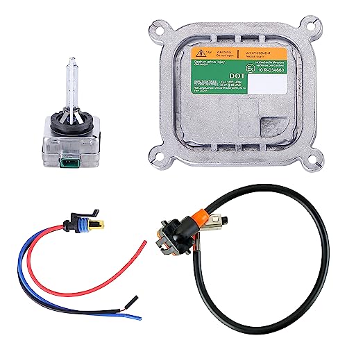 Hiolpen HID Headlight Ballast W/Igniter & D3S Bulb for Ford Edge Escape Explorer, for F150 Flex Mustang Taurus 8A5Z-13C170-A 7L7Z-13N021-A Xenon Ballast Control Module
