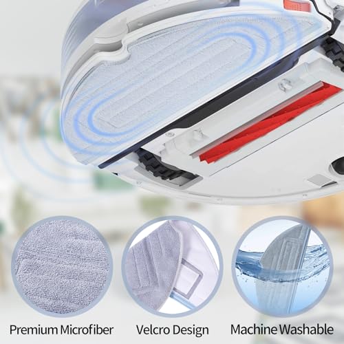 AMZJMT 22 Stück zubehör Ersatzteile für Roborock S7 /S7+/T7S Plus/S7 Pro ultra /S7 maxv ultra/T7,2Hauptbürste,6Filter, 6 Seitenbürsten, 6Mikrofaser-Wischtücher für Roborock Staubsauger