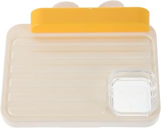 Plastic Hanging Bird Perch Platform with Removable Cup for Cockatiels