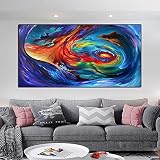 GEGEBIANHAOKAN Impressions sur Le Mur Abstrait Formlessism Toile Paysages Abstraits Hyper-RéAlisme Affiche Naturelle Image pour Salon-60x120cm sans Cadre