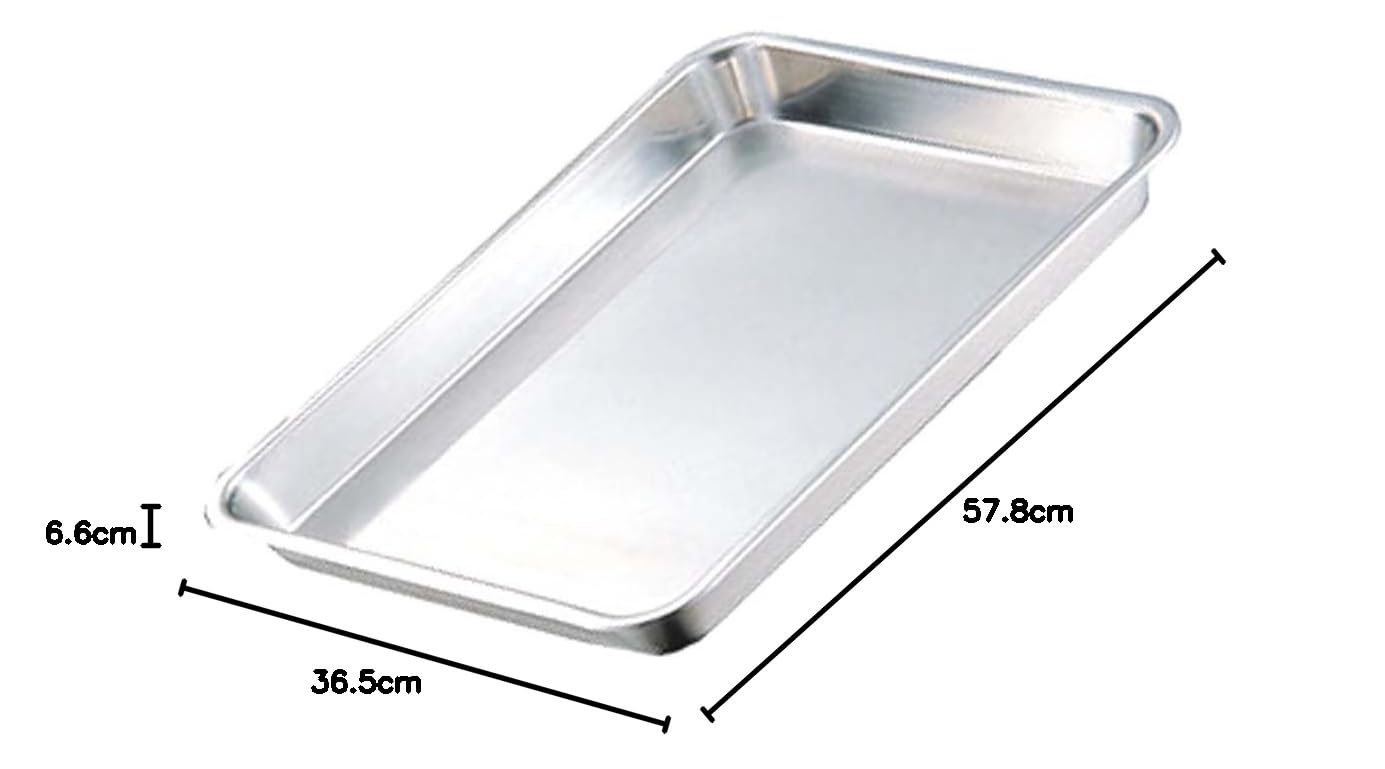 Amazon｜AG 18-8ステンレス 浅型角バット 576x368xH64mm 4枚取｜バット 