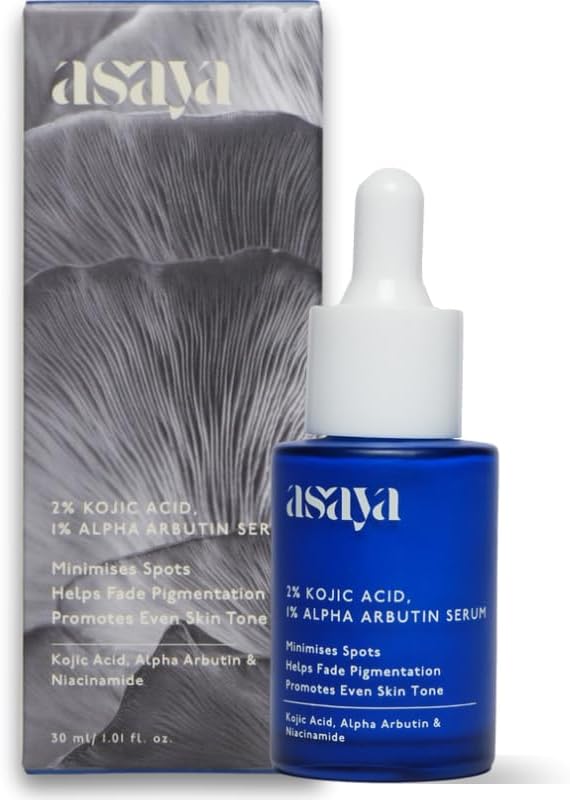 Asaya 2% Kojic Acid + 1% Alpha Arbutin Face Serum | Advanced Brightening & Pigmentation Correction | Lightweight Kojic Acid Serum for Even Tone & Radiant Skin | 30 ml