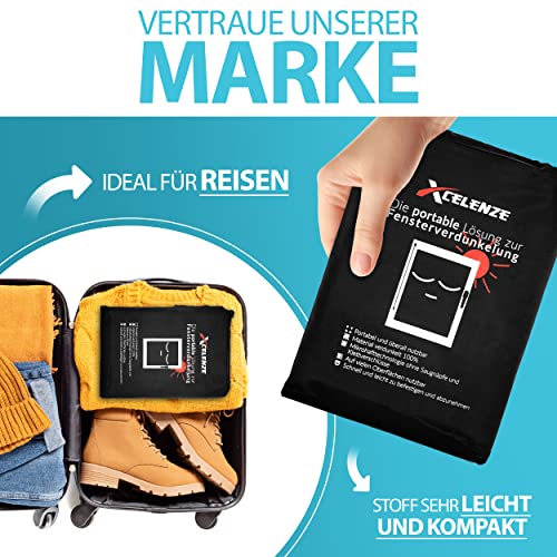 Xcelenze - Sonnenschutz Fenster Verdunkelung 100% lichtundurchlässig | 2m x 1,45m | Dachfenster Verdunkelung | Verdunklungsfolie für Fenster abdunkeln | Verdunklungsstoff Hitzeschutz Fenster (1)