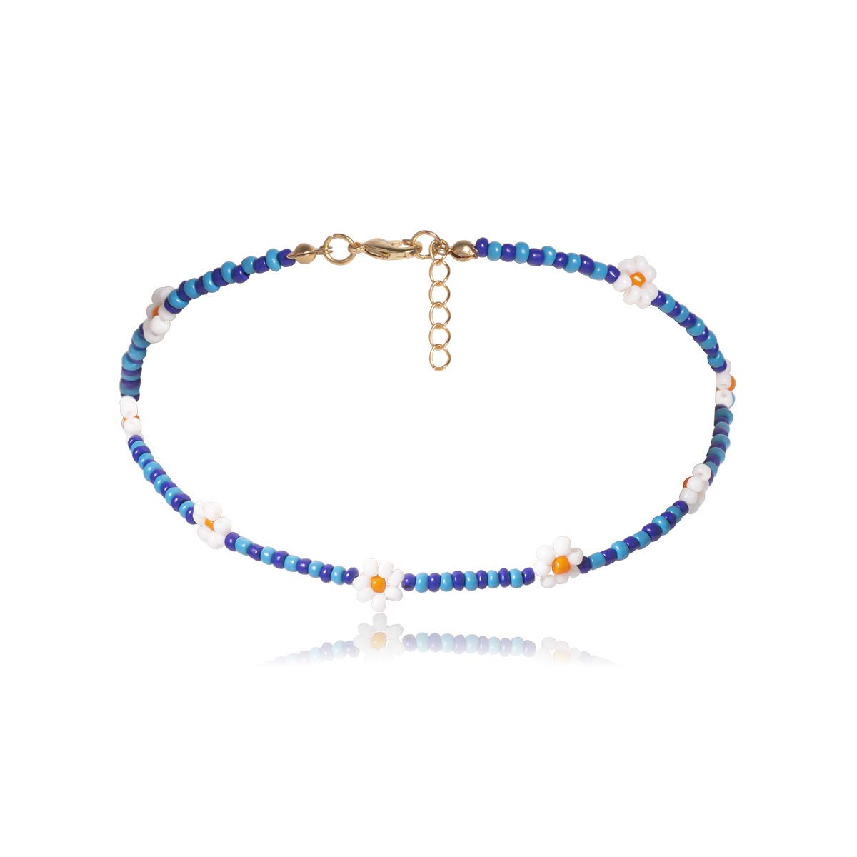 Aaishwarya Blue Womens Colorful Boho Flower Rice Beaded Handmade Choker/Beach Necklace/Chain for women and girls | birthday gift for women | necklace for women | chain for women | necklace for girls (B09B3FCM71) Amazon Price History, Amazon Price Tracker