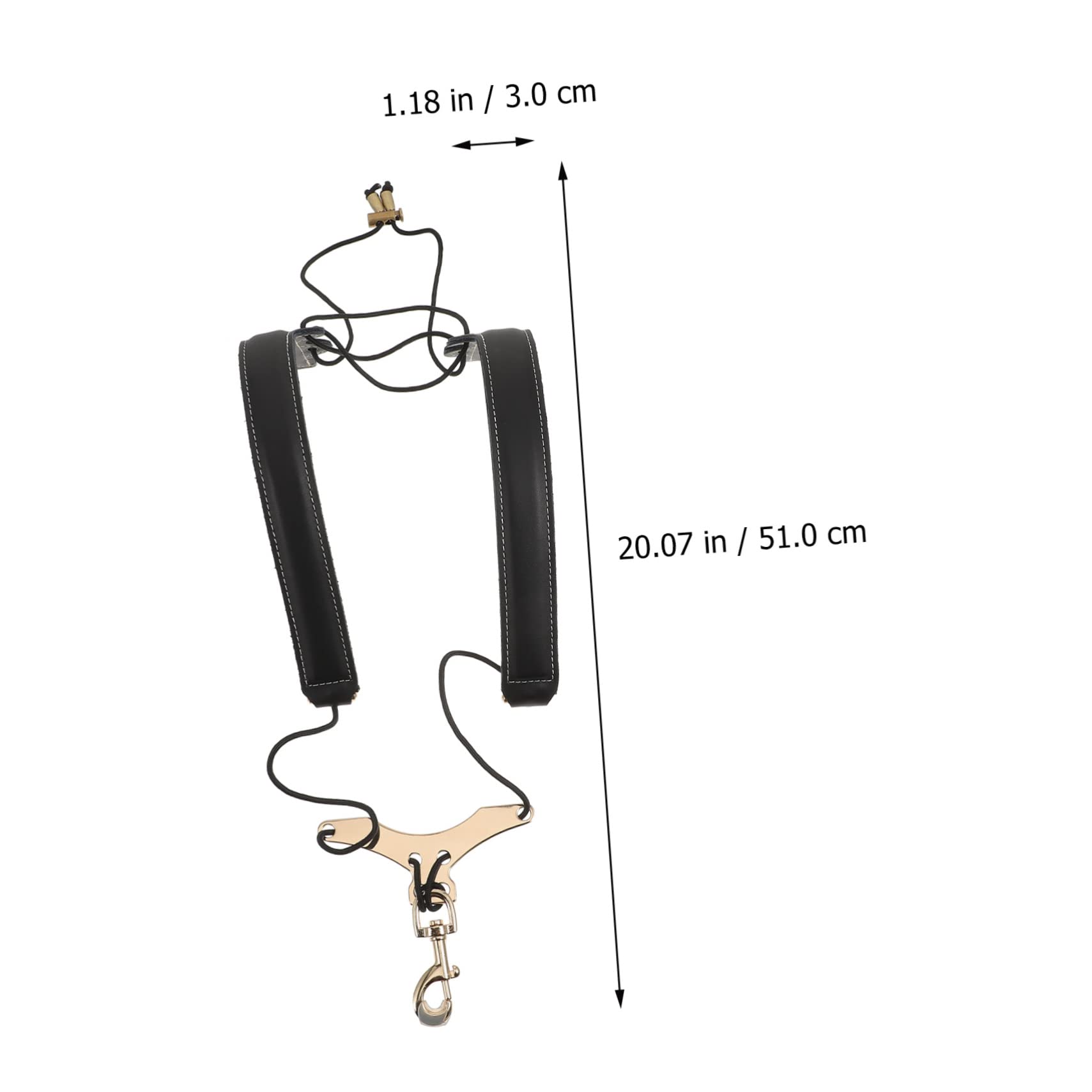 Yardwe Harnais de Saxophone Noir, Bandoulière Réglable pour Saxophone Alto, Ténor et Soprano, Confortable, Soulage la Nuque, Scène
