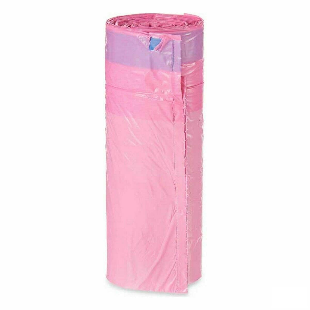 BigBuy Home Bolsas de Basura Perfumado Autocierre Rosa Polietileno 15 Unidades 30 L