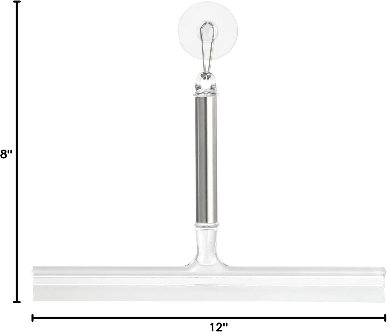 Forma Brushed Stainl Steel Squeee with Suct Stora Hook