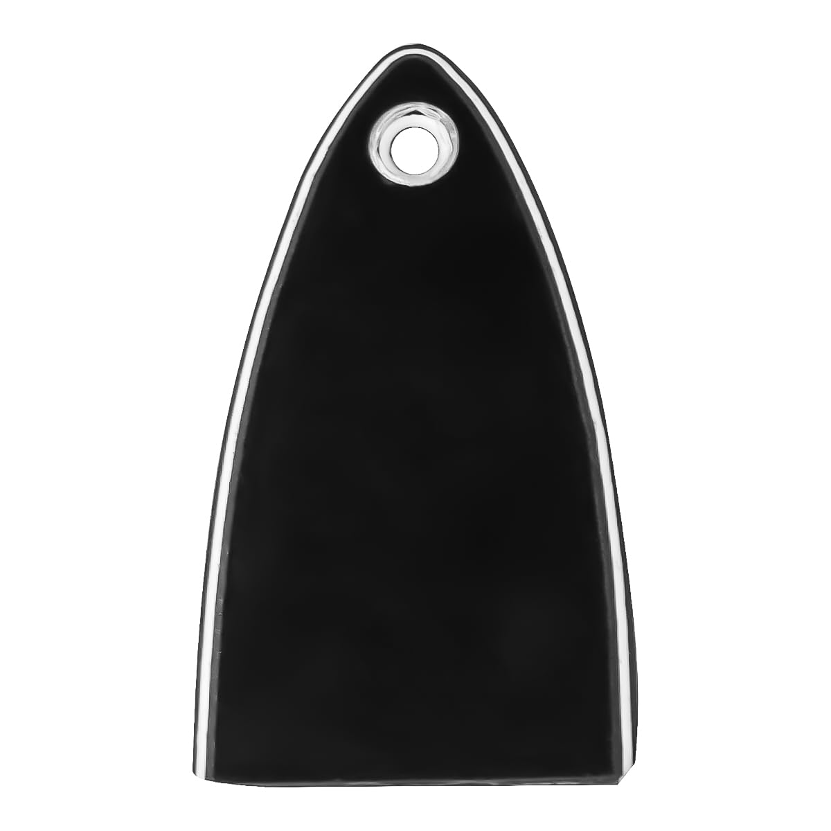Alnicov 2 Pcs Black Triangular 1 Hole Electric Guitar Truss Rod Cover Neck Headstock Adjustment Cap