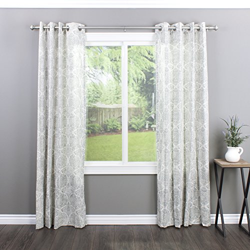 Decopolitan 1-Inch Urn Single Window Treatment Rod Set, 72 to 144-Inch, Antique Silver by Decopolitan - Image 3