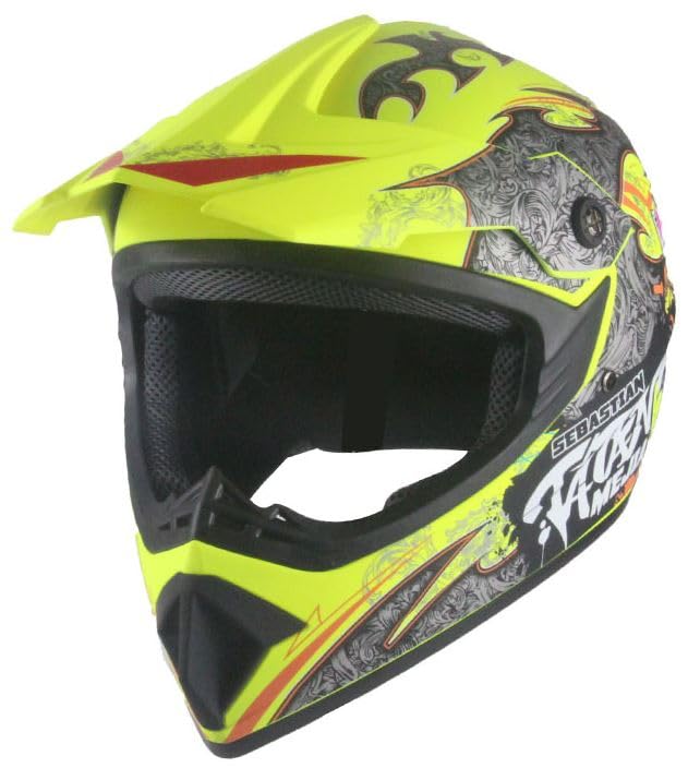 Kinder Crosshelm Mejia – Motorradhelm für Kinder, ABS-Schale, robuster Kinderhelm für Downhill, Quad und Motocross