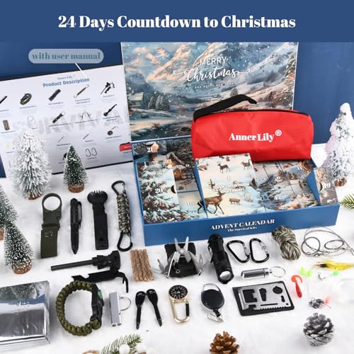 image for Anner Lily Survival Kit Advent Calendar for Men - Survival Tools Adven