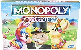 Monopoly Unicorns Vs. Llamas Board Game For Ages 8 & Up (Amazon Exclusive)