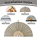 Bamboo Half Circle Window Shade, Arched Windows Shade, Fan Shaped Blinds for Half moon Coverings, Light Filtering Pleated Shade Half Circle, No Tool No Drill, Easy to Cut and Install (Gray 48inch)
