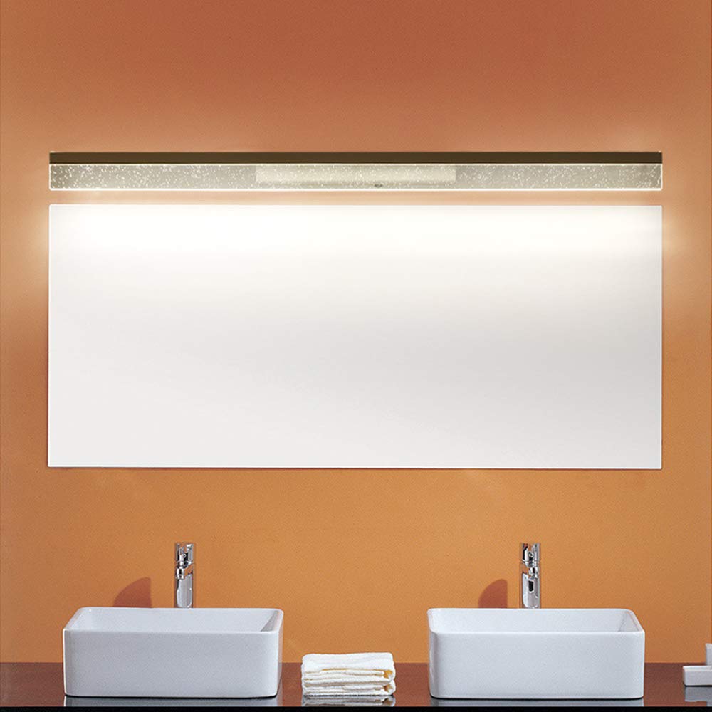 Design Minimalista LED Luce Frontale A Specchio Creativo Metallo Acrilico Lampada Da Specchio Per Bagno Lampada Da Parete Luce Del Display Toeletta Impermeabile E Antiappannamento,80cm3000k