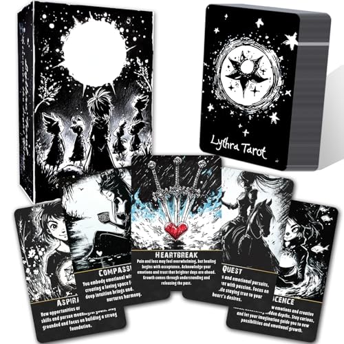 78 Lythra Tarot Card Set, Tarot Oracle Cards for Beginners, Spiritual Tools for Intuition, Emotional Insight and Inner Wisdom, Suitable for Beginners and Advanced Readers