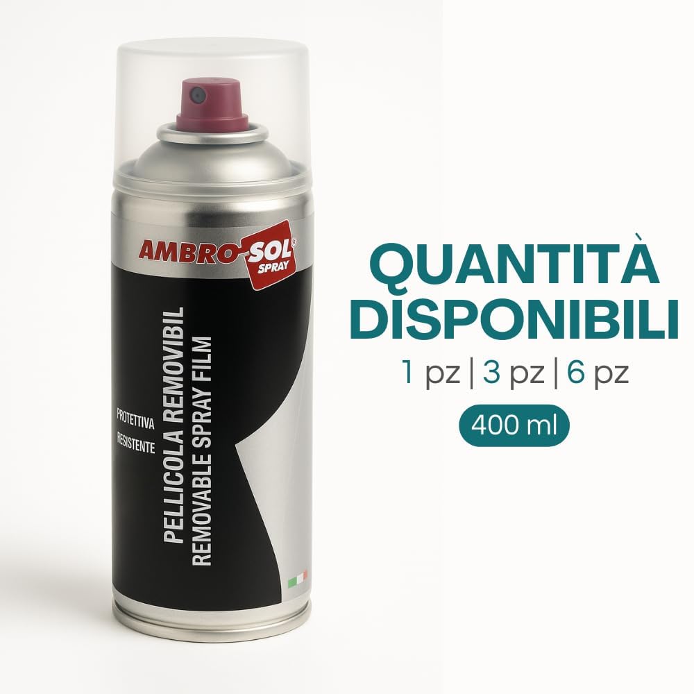 Palucart Pellicola Spray Removibile Nero Opaco 6 bombolette da 400 ml Black Matt Pellicola Spray