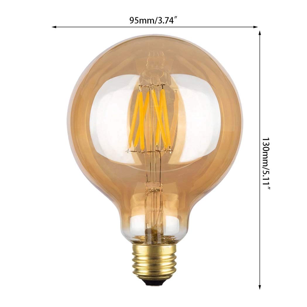 Bombillas de luz Edison LED de E27, bombilla de tornillo de filamento de LED, bombilla de ahorro de energía 4000K, no regulable, paquete de 10 (color : Marrón, Diseño : 220v-8w)