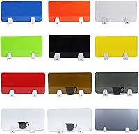 Vista 4 de Icegrey Divisor de escritorio, panel de privacidad, tablero de partición de escritorio de acrílico extraíble con clips para centros de llamadas