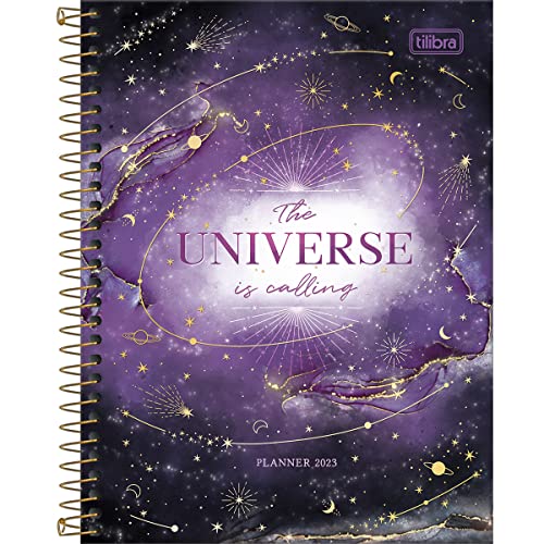 Planner Espiral 17,7 x 24 cm Magic 2023 - Roxa - The Universe Is Calling - Tilibra