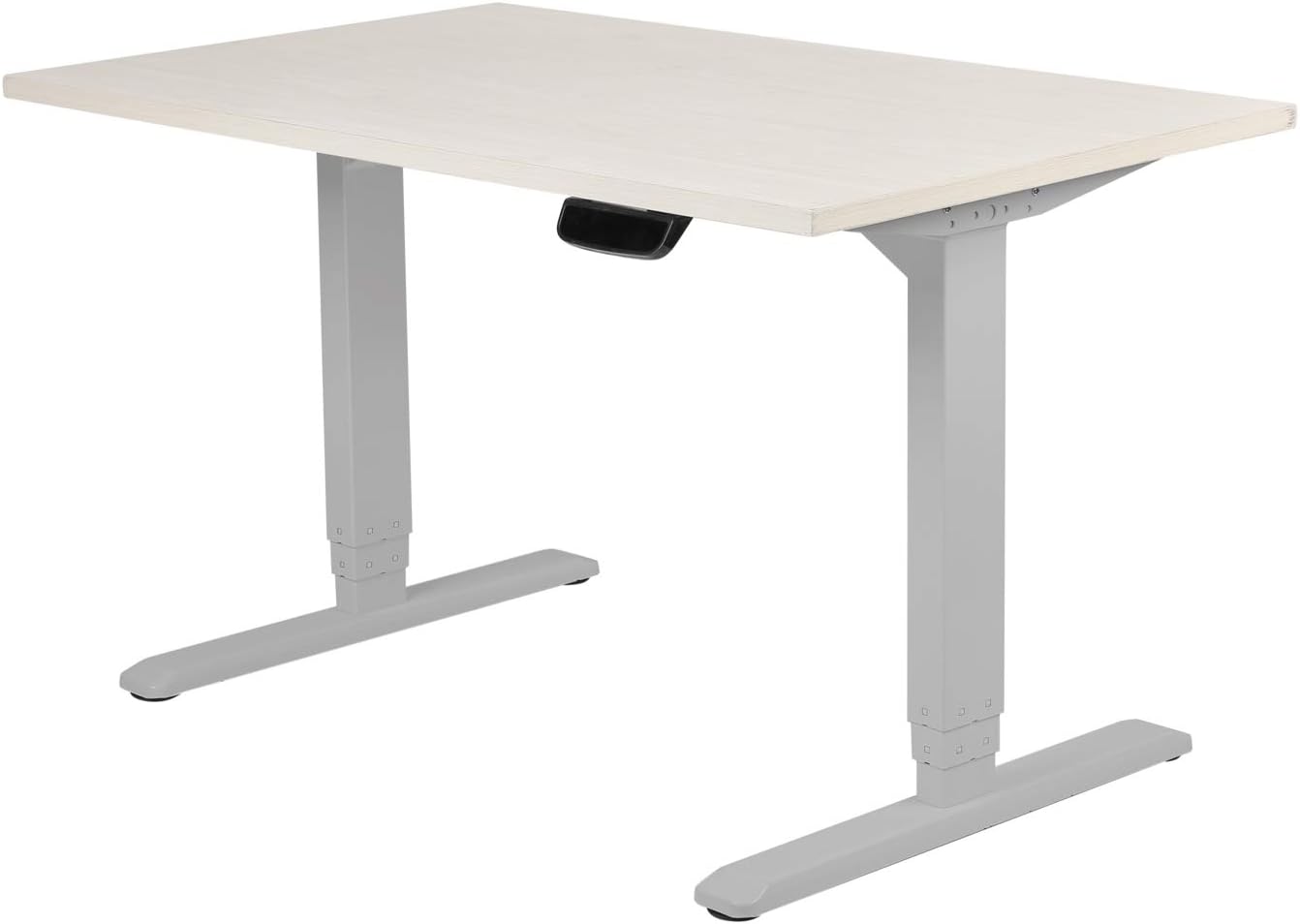 Diamond Ergo Electronic PRO Height Adjustable Sit Standing 2 Motors Desk, with Auto Stop Function and Cable Management Rack-Gray Color Frame and 60"X30" Asian Sands Gray Table Top.